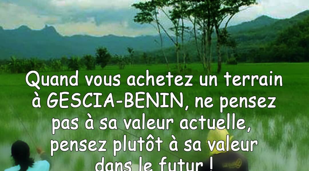 Meilleures offres de terrain au Bénin chez GESCIA